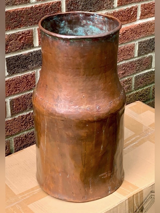 Other - 18th Century Antique Hammered Copper Brass Water Pitcher Vase Urn Jug
